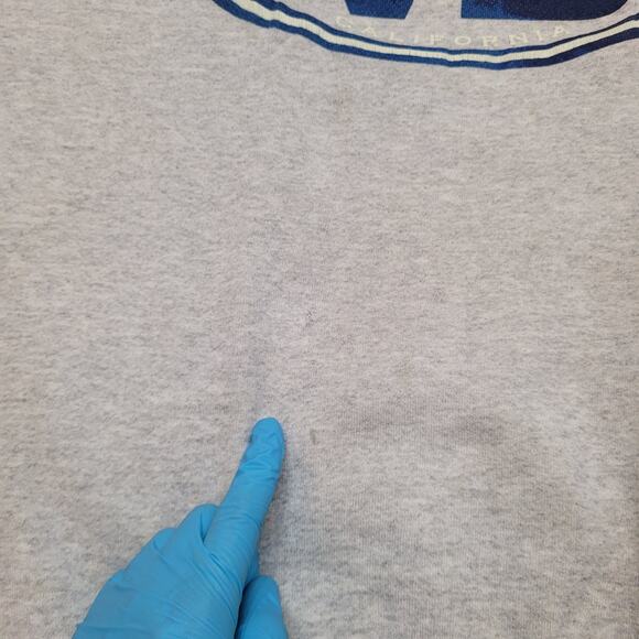 Vintage 90s Venice Beach California Sweatshirt Mens L Gray Drop Shoulder - Picture 3 of 5